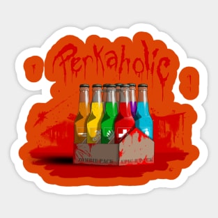 Zombie 8-Pack Bloodied Perkaholic on Orange Sticker